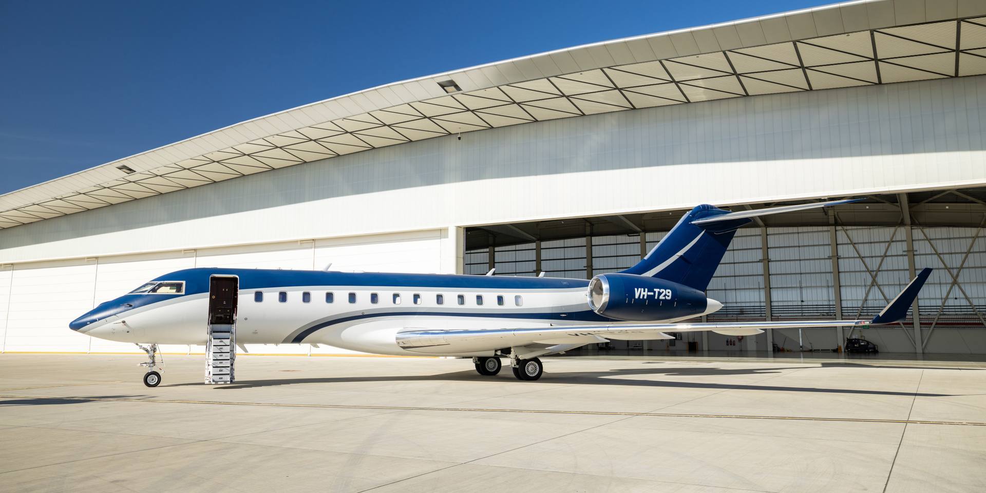 Sky Intelligence client aircraft on the tarmac
